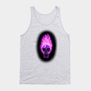 Flaming skull Tank Top